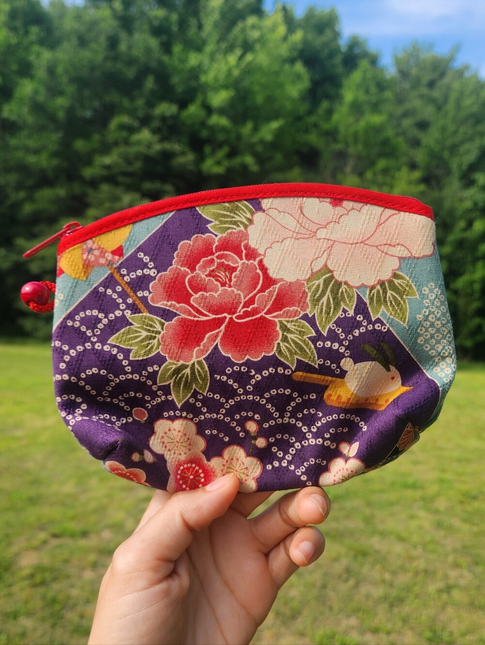 "Lotus Love" Zip Pouch Cosmetic Bag